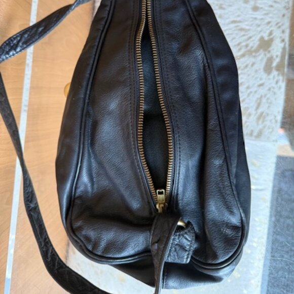 Pre-Loved Leather Crossbody Bum Bag with Gold Hardware - Picture 4 of 4